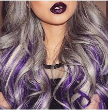 Sliver And Purple Not A Fan Of Silver Hair But This Is Just Too Awesome Purple Hair Highlights Hair Color Purple Hair Highlights