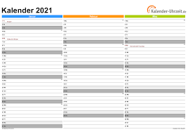Jahreskalender 2021 mit feiertagen und kalenderwochen (kw) in 19 varianten die kalender können für nichtkommerzielle anwendungen. Kalender 2021 Zum Ausdrucken Kostenlos