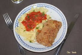 Escalope De Veau Milanaise Et Pates Fraiches Idee Menu Chez Vanda Escalope De Veau Milanaise Escalopes De Veau Recettes De Cuisine