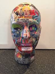 Art Head Careers In Art I Collaged This Using Old Art Catalogues With Mod Podge Holds Pens Art Matters Art Mannequin Art