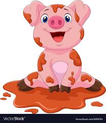 Cartoon Cute Baby Pig Vector Image On Vectorstock Cute Baby Pigs Baby Pigs Pig Illustration
