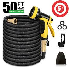 Garden Hose 50ft Expandable Water Hoses Durable 3750d Fabric 9 Layers Latex Core With Solid Brass Fittings 10 Functions Spray Nozzle Lightweight Gardening Flexible Hose For Watering Lawn Yard