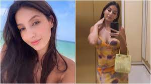 Nora fatehi nip slip