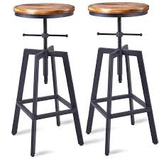 Hillsdale furniture caydena swivel counter stool. 17 Stories Industrial Bar Stools Kitchen Dining Chair Wood Metal Bar Stool Adjustable Height Swivel Counter Height Bar Chair Wayfair