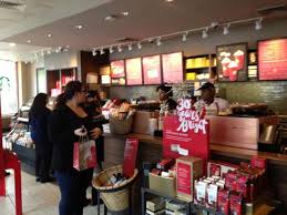 The machine can make 20 kinds of drinks using arabica coffee the price of a cup of coffee will be left up to each company. Starbucks Coffee Line Picture Of Starbucks Livingston Tripadvisor