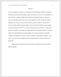 A continuación, corresponde realizar en este resumen ejemplo, el esquema de contenidos. Resumen Normas Apa
