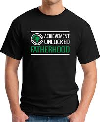 Achievement unlocked fatherhood t shirt for new dad / father. Achievement Unlocked Fatherhood T Shirt Geekytees
