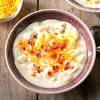 In a large pot or dutch oven, cook the potatoes and carrot in water for 20 minutes or until tender (do not drain). 1