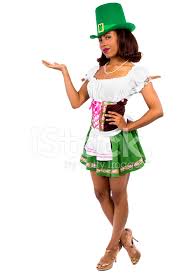 Young Black Female Waitress Wearing A St Patrick's Day Costume Stock Photo  | Royalty-Free | FreeImages
