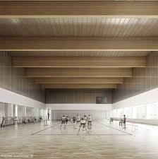 Josep Ferrando Architecture 1st Prize Sports Pavilion In Tarragona For The Mediterranean Games 201 Modern Architecture Interior Architecture Wood Architecture