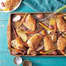 Chicken With Potatoes And Carrots Recipe Recipe Chicken Thigh Recipes Baked Chicken Potatoes Recipes