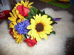 Sunflowers Red Roses And Lavender Like Flower Red Roses Flowers Rose