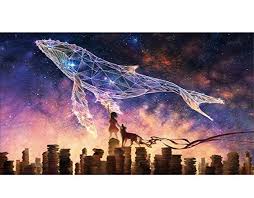 Looking for somewhere to waste time? Chengqism Jigsaw Puzzle 1000 Pieces Fantasy Whale Meteor Dream Puzzles For Adults Recyclable Plastic Jigsaw Puzzles Entertainment Toys