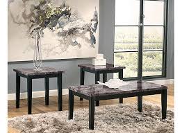 With A Rich Polyurethane Coated Print Marble Tabletop Supported By Deep Black Finished Leg Living Room Table Sets 3 Piece Coffee Table Set Coffee Table Setting