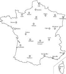 Carte france avec villes principales. Carte De France Des Grandes Villes Vierge