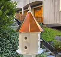 Amazon.com: Casa de pájaros Amish hecha a mano con techo de ...