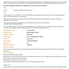 Responsible for opening and closing twist locks as well as other terminal ad hoc duties. Transnet Vacancy Posts Posts Facebook
