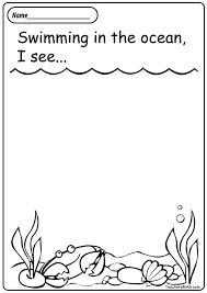 swimming in the ocean worksheets 99worksheets