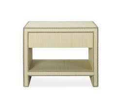 Meade Nightstand Side Table Natural Raffia 30 Polished Nickel Side Table Versatile Table Outdoor Table Covers
