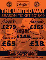 United collect point at tannadice! Dundee United Fc On Twitter 2018 19 Season Tickets Loyalty Period Is Coming To A Close