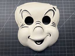 VINTAGE 1960'S TV'S CASPER Harvey Comics Ghost Halloween Costume Mask MINT  Stock $17.95