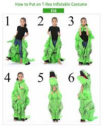 Jyzcos Inflatable Trex Costume Adult Kids Dinosaur For Men Women T Rex Jumpsuit Party Halloween Cosplay Blowup Disfraces Outfit