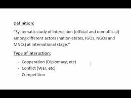 Ir 03 Definition Scope Nature Importance Of Ir Youtube