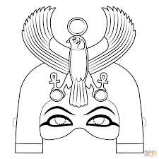 Select from 35919 printable crafts of cartoons, nature, animals, bible and many more. Egyptian Mask With Horus Falcon Coloring Page Free Printable Coloring Pages Egyptian Mask Egyptian Crafts Egypt Crafts