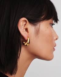 Jewelry Tony May Earrings MISSOMA Dome Medium Hoop Earrings Gold Laneway  Boutique
