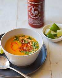 Thai Style Butternut Squash Soup With Coconut Milk Once Upon A Chef Recipe Low Calorie Soup Coconut Milk Soup Butternut Squash Soup
