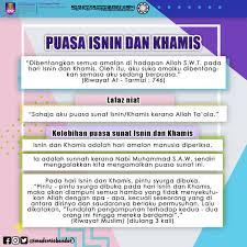 Tahukah anda apakah keutamaan berpuasa isnin dan khamis? Niat Puasa Sunat Isnin