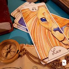 Leo Ink And Watercolor Pencil Leo Lion Felin Astrology Astrologie Zodiac Zodiaque Card Carte Illustration Wa Zodiac Cards Zodiac Watercolor Pencils