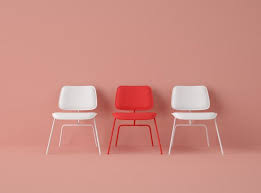 3d Illustration Row Of Chairs With One With Different Colour In 2020 Chair 3d Illustration Market Design