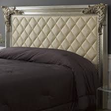 Variété de têtes de lit chez maxcolchon! Casa Padrino Tete De Lit Baroque De Luxe Avec Faux Cuir Argent Antique Or Antique Ivoire 210 X 12 X H 140 Cm Mobilier De Chambre Baroque