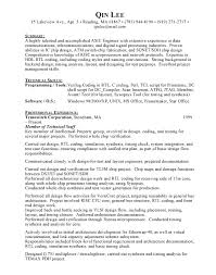 asic engineer free resumes