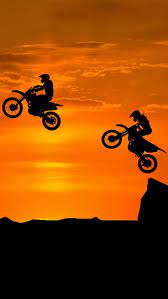 Download Wallpaper 938x1668 Motorcyclist Silhouettes Trick Hill Iphone 8 7 6s 6 For Parallax Hd Backg Motocross Photography Moto Wallpapers Motocross Couple
