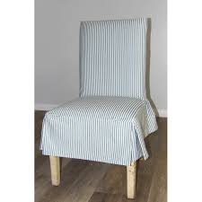 ticking stripe short box cushion dining chair slipcover in 2021 slipcovers for chairs dining chair slipcovers dining room chair slipcovers