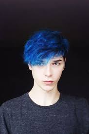 Get amazing volume and texture by teasing and combing in hairspray at the back of your short haircut. 33 Cool Blue Hair Ideas That Youl Want To Get Yeahgotravel Com Mens Blue Hair Dyed Hair Men Boys Dyed Hair