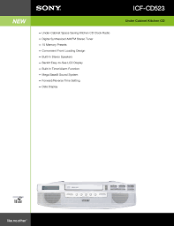 The cd loads from the front of the unit. Icf Cd523 Manualzz