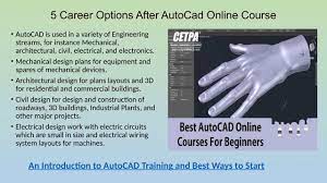 Best 5 Career Option After Autocad Online Training Course Online Training Courses Career Options Online Training