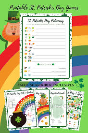 Patrick's day is celebrated on march 17 each year. Free Printable St Patrick S Day Game Set My Pinterventures