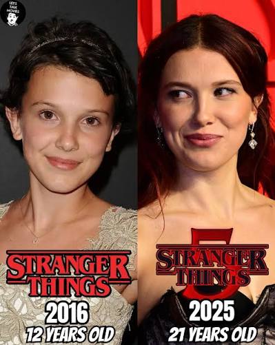 Between Stranger Things Season 1 and 5, Millie Bobby Brown went from an  11-year-old newcomer to a global superstar 🌍✨, and along the way, she  learned to read and speak Spanish fluently!