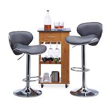 Bar Stool Set Of 2 Height Adjustable Swivel Metal Bistro Chairs Bar Stools Bistro Chairs