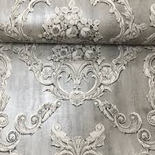 It is going to reupholster a chair for my boudoir. Debona Luxury Damask 3d Effect Floral Leaf Trail Motif Victorian Pattern Wallpaper 6217