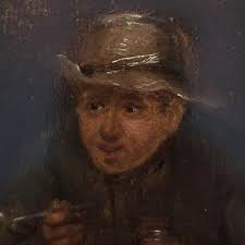 ÖLPORTRÄT EINES HERRN, der eine Pfeife raucht, aus dem 19. Jahrhundert von Ethel  Wright 1888 EUR 462,42