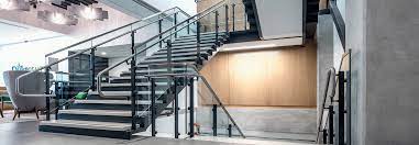 We specialize in countertops, duct covers, walls…. Duke Realty Headquarters Architectural Handrail By Hollaender