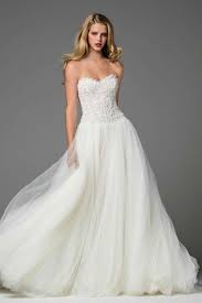 Watters 2017 Bridal Collection Marlia Lace Bodice Strapless Sweetheart Neckline Tulle Skirt Watters Wedding Dress Tulle Bridesmaid Dress Wedding Dresses Photos