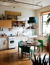 Beautiful old brick wall painted white, and cabinets that look handmade. 20 Great Bohemian Kitchen Ideas