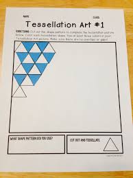 No Prep Print Go Tessellation Elementary Math Art Activities For The End Of The Year Elementary Math Projects Math Projects Math Art Activities