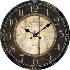 Imax Large Wall Clock Oversized Silent Numeral Rustic Paris French Home Office Country Wall Clock Wall Clock Wooden Vintage Wall Clock